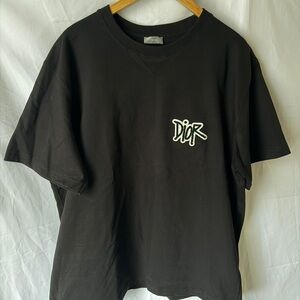 Dior Men's Black Tee with Logo